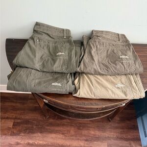 Kühl Revolvr Pants Green and Tan Versatile Style (4 pair) 36x30